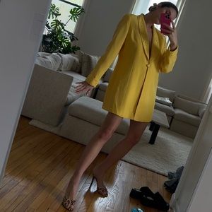 Yellow oversized vintage blazer